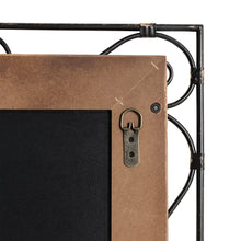 Load image into Gallery viewer, 31"H Traditional Rectangle Wooden And Metal Scroll Wall Mirror