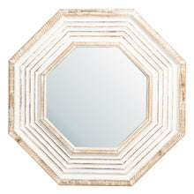Load image into Gallery viewer, Vintage Octagonal Wooden Wall Mirror