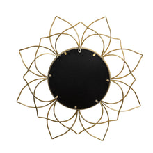 Load image into Gallery viewer, 32.75"D Oversized 3D Lotus Regency Modern Gold Metal Wall Mirror