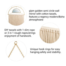 Load image into Gallery viewer, 67.75"H Regency Modern/Boho Mirror With Tassels Hanging Decor