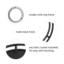 Load image into Gallery viewer, 24.00"D Deluxe Black Metal Round Wall Mirror