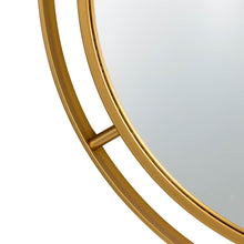 Load image into Gallery viewer, 28.00"D Oversized Glam Gold Metal Round Wall Mirror
