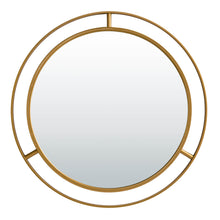 Load image into Gallery viewer, 28.00"D Oversized Glam Gold Metal Round Wall Mirror