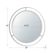 Load image into Gallery viewer, 28.00"D Oversized Deluxe Silver Metal Round Wall Mirror