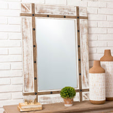 Load image into Gallery viewer, 39.50"H Oversized Farmhouse Wood Wall Mirror