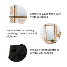 Load image into Gallery viewer, 39.50"H Oversized Farmhouse Wood Wall Mirror