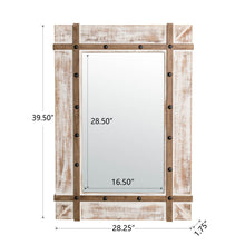 Load image into Gallery viewer, 39.50"H Oversized Farmhouse Wood Wall Mirror