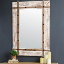 Load image into Gallery viewer, 39.50"H Oversized Farmhouse Wood Wall Mirror