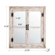 Load image into Gallery viewer, 31.5"H Oversized Farmhouse Wood Window Frame Wall Mirror