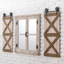 Load image into Gallery viewer, 31.5"H Oversized Farmhouse Wood Window Frame Wall Mirror