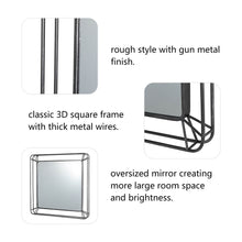 Load image into Gallery viewer, 29.50"H Oversized Square Wall Mirror with Metal Frame
