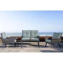 Load image into Gallery viewer, 4 Piece Outdoor Patio All-Weather Wicker Sectional