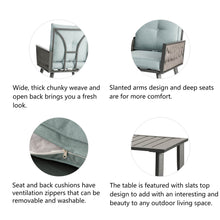 Load image into Gallery viewer, 4 Piece Outdoor Patio All-Weather Wicker Sectional