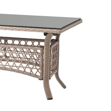 Load image into Gallery viewer, 4 Piece Outdoor Patio Wicker Chair and Table Sectional