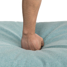 Load image into Gallery viewer, 45.25"L Outdoor Patio Loveseat Glider Chair with Blue Cushions