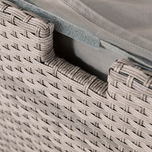 Load image into Gallery viewer, 52.75"L Outdoor Patio Oversized All-Weather Gray Handwoven Wicker Storage Box