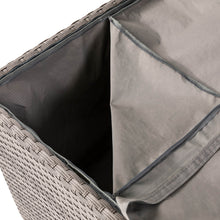 Load image into Gallery viewer, 52.75"L Outdoor Patio Oversized All-Weather Gray Handwoven Wicker Storage Box
