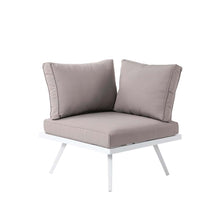 Load image into Gallery viewer, 6 Piece Outdoor Aluminum Conversation Sectional Sofa Set with Cushions