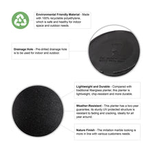 Load image into Gallery viewer, Eco-friendly Large Faux Marble Round Plastic Pot Planters, Set of 3