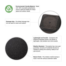 Load image into Gallery viewer, Eco-friendly Large Faux Marble Square Plastic Pot Planters, Set of 3