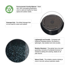 Load image into Gallery viewer, Eco-friendly Large Faux Ceramic Tall Bowl Plastic Pot Planters, Set of 2