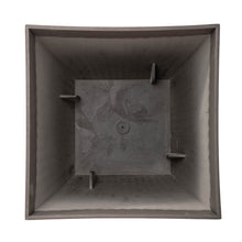 Load image into Gallery viewer, Eco-friendly Large Faux Concrete Square Plastic Fluted Pot Planters, Set of 2