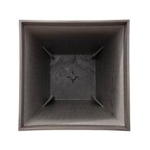 Load image into Gallery viewer, Eco-friendly Large Faux Concrete Tall Square Plastic Fluted Pot Planters, Set of 2