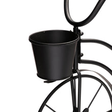 Load image into Gallery viewer, 26"H Hand Painted Black Metal Bicycle Plant Stand