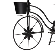 Load image into Gallery viewer, 26"H Hand Painted Black Metal Bicycle Plant Stand