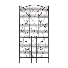 Load image into Gallery viewer, 44.75"H Rectangular 3-Tiered Black Metal Shelf Plant Stand