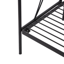 Load image into Gallery viewer, 44.75"H Rectangular 3-Tiered Black Metal Shelf Plant Stand