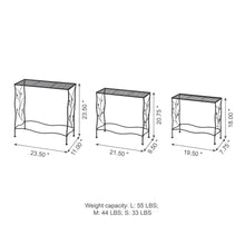 Load image into Gallery viewer, Rectangular Nesting Black Metal Plant Stand, Set of 3