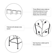 Load image into Gallery viewer, Rectangular Nesting Black Metal Plant Stand, Set of 3