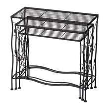 Load image into Gallery viewer, Rectangular Nesting Black Metal Plant Stand, Set of 3