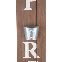 Load image into Gallery viewer, 42"H "WELCOME TO OUR PORCH" Wooden Porch Sign with Metal Planter