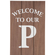 Load image into Gallery viewer, 42"H "WELCOME TO OUR PORCH" Wooden Porch Sign with Metal Planter