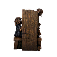 Load image into Gallery viewer, 25.5"H Polyresin Boy and Girl Sculptural Outdoor Fountain With Pump and LED Lights
