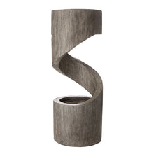 Load image into Gallery viewer, 31.30"H Polyresin Curving Shaped Outdoor Fountain With Pump & LED Light