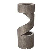 Load image into Gallery viewer, 31.30"H Polyresin Curving Shaped Outdoor Fountain With Pump & LED Light