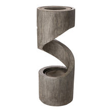 Load image into Gallery viewer, 31.30"H Polyresin Curving Shaped Outdoor Fountain With Pump & LED Light