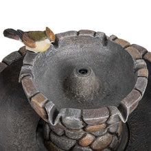 Load image into Gallery viewer, 24.41"H Outdoor 2 Tierd Stone-Like Birdbath Fountain