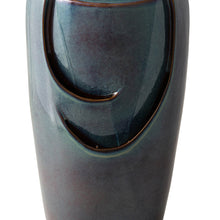 Load image into Gallery viewer, 29.25"H Oversized Turquoise Ceramic Pot Fountain with Pump and LED Light