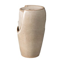 Load image into Gallery viewer, 21.25"H Sand Beige Ceramic Pot Fountain with Pump and LED Light