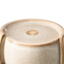 Load image into Gallery viewer, 21.25"H Sand Beige Ceramic Pot Fountain with Pump and LED Light