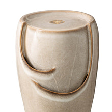 Load image into Gallery viewer, 21.25"H Sand Beige Ceramic Pot Fountain with Pump and LED Light