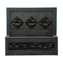 Load image into Gallery viewer, 30"L Oversized Faux Concrete and Pebbles Polyresin Outdoor Fountain with LED Light and Pump