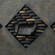 Load image into Gallery viewer, 30"L Oversized Faux Concrete and Pebbles Polyresin Outdoor Fountain with LED Light and Pump