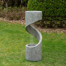 Load image into Gallery viewer, 40"H Oversized Curving Shaped Outdoor Polyresin Fountain with LED Light and Pump