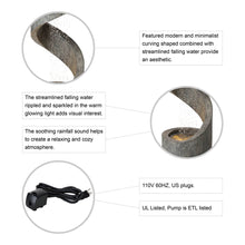 Load image into Gallery viewer, 40"H Oversized Curving Shaped Outdoor Polyresin Fountain with LED Light and Pump