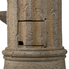 Load image into Gallery viewer, 36.75"H Oversized European Style Faux Stone Sculpture 3-Tier Polyresin Outdoor Fountain with LED Light and Pump